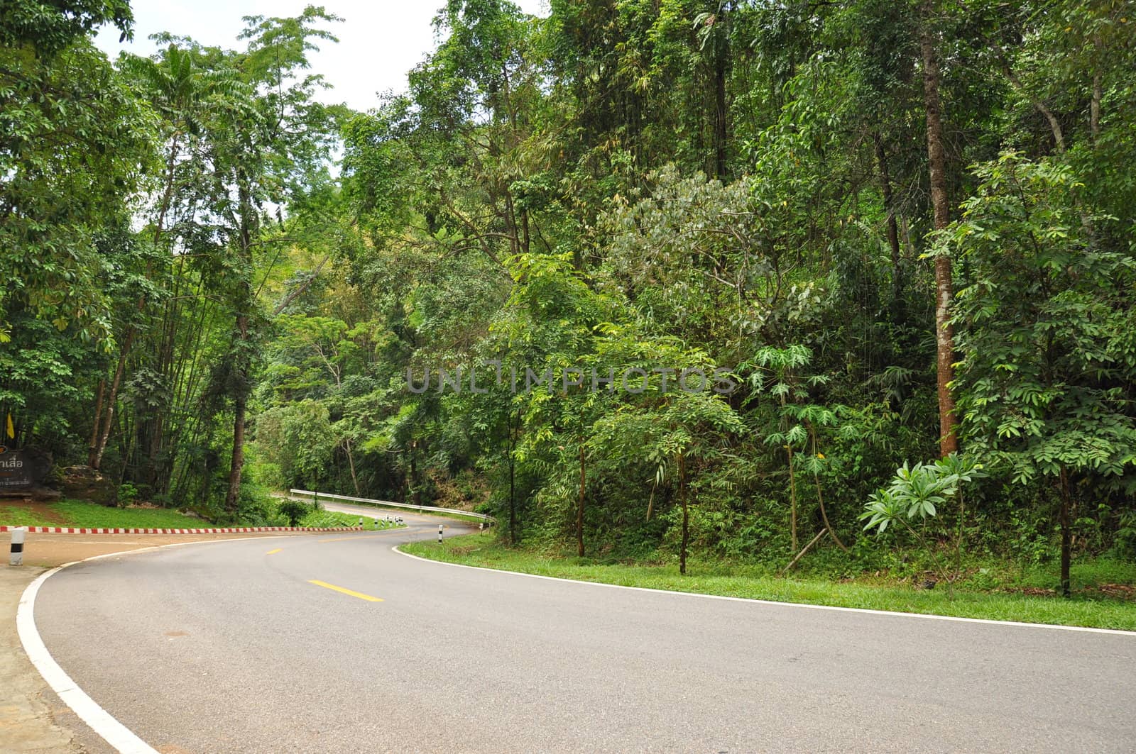 Road in Mae Hong Son,Thailand.