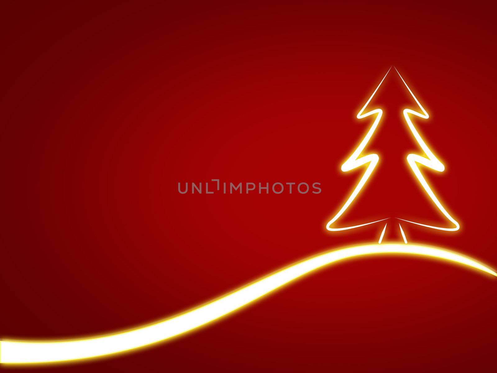 christmas background for your designs in red with a Christmas Tree 