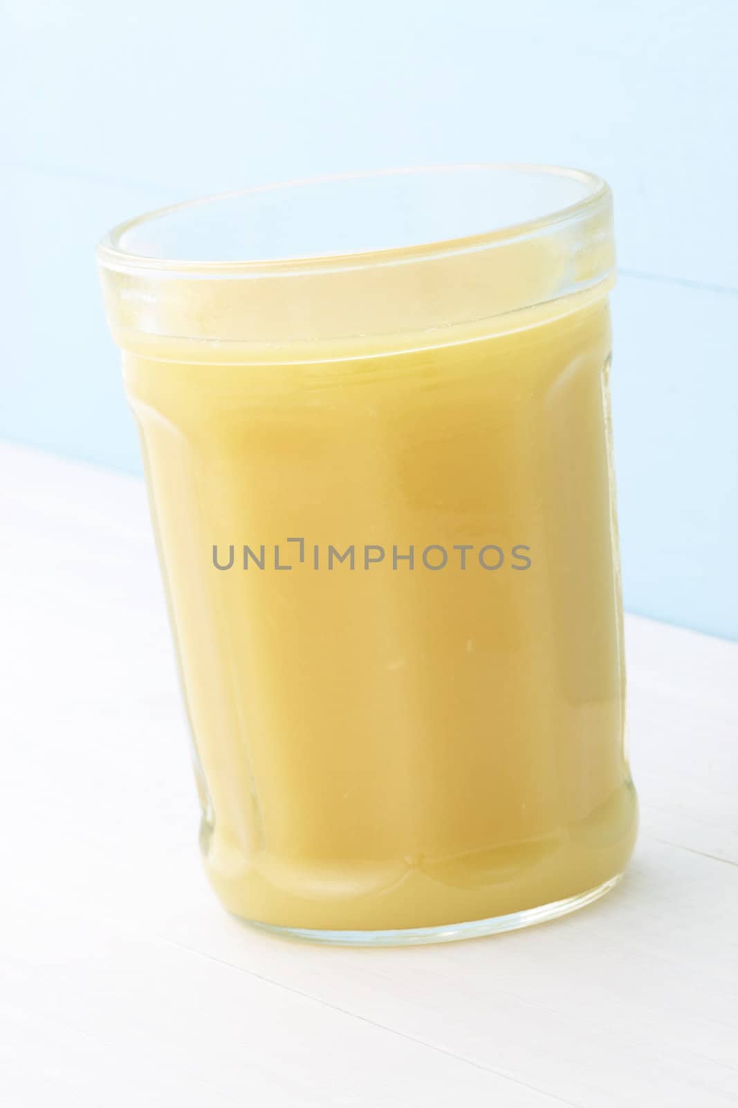 Fresh squeezed orange juice made by extraction from the most sweet and delicious fresh fruit.