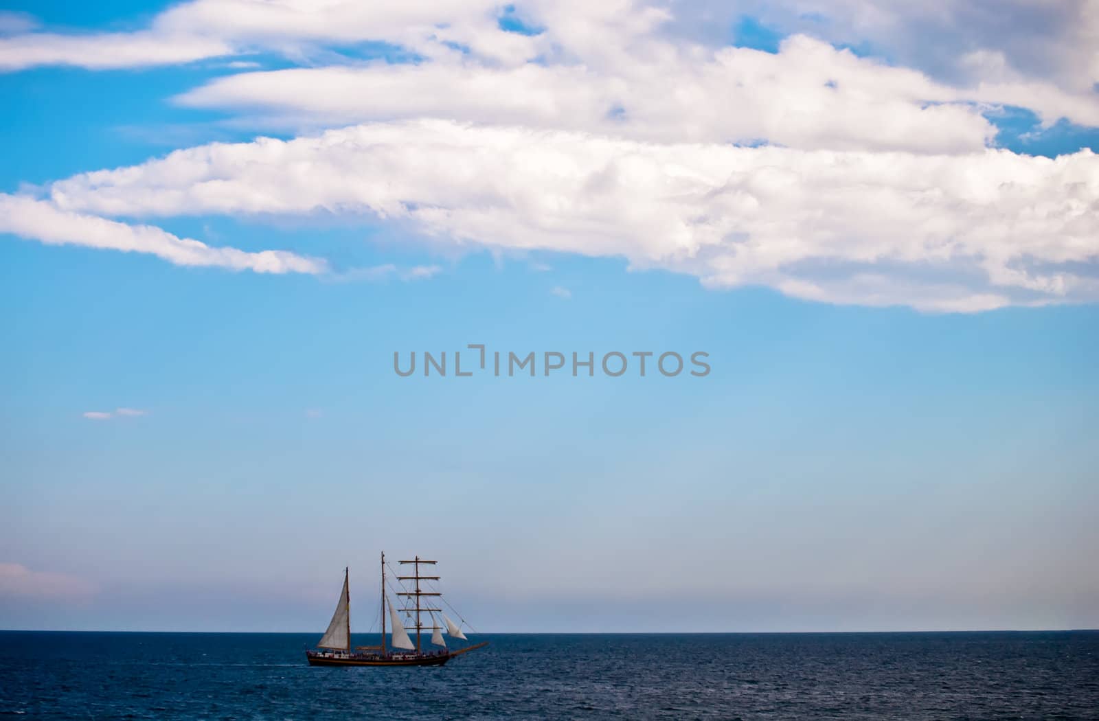 Ship in the sea . by LarisaP