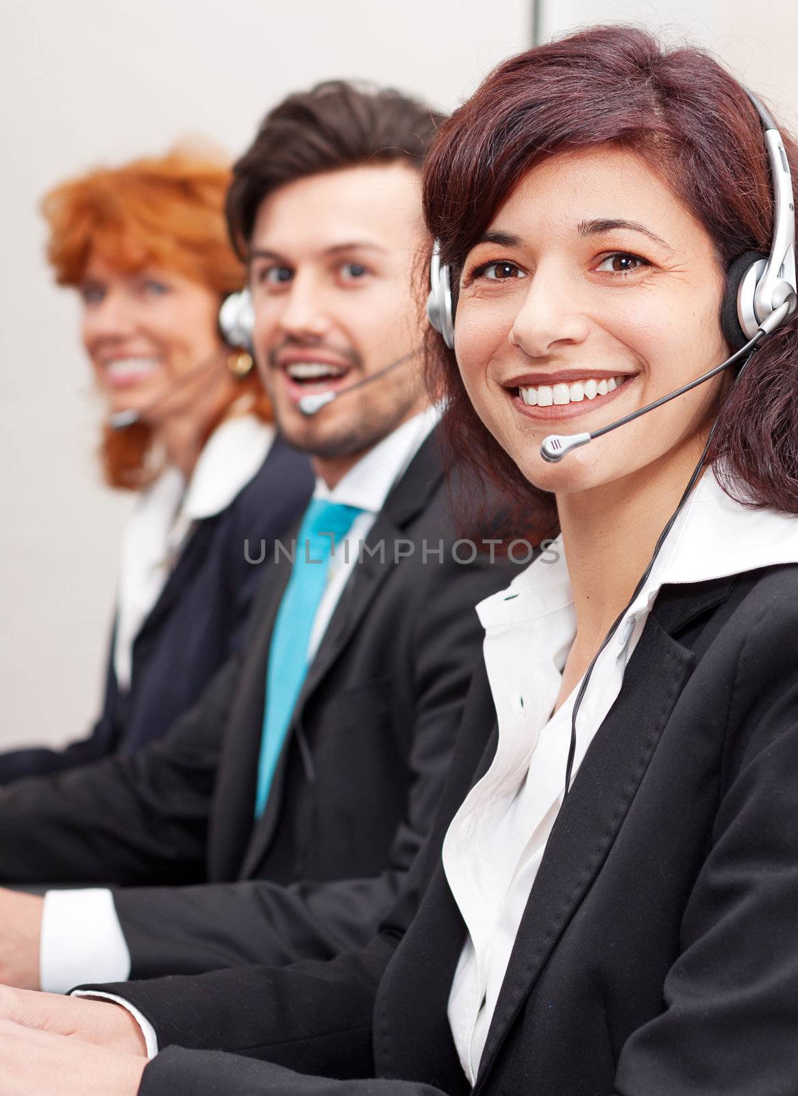 callcenter service communication in office by juniart