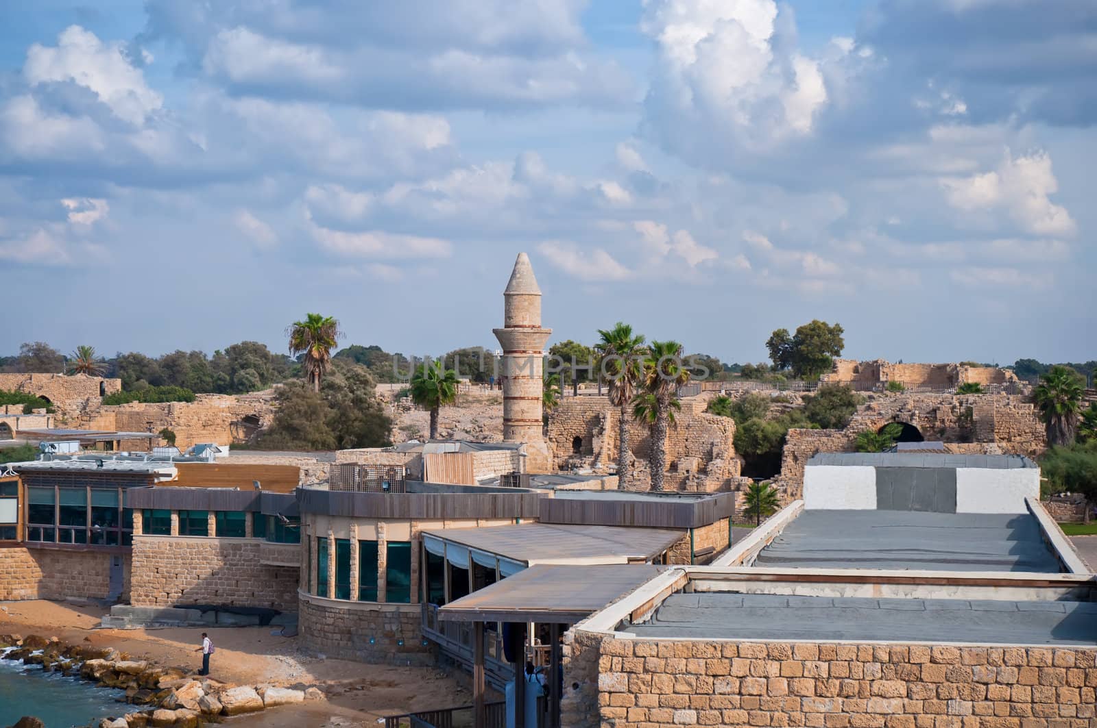 Caesarea Maritima (Greek: παράλιος Καισάρεια), Caesarea Palaestina from 133 CE onwards,[1] was a city and harbor built by Herod the Great about 25–13 BC.