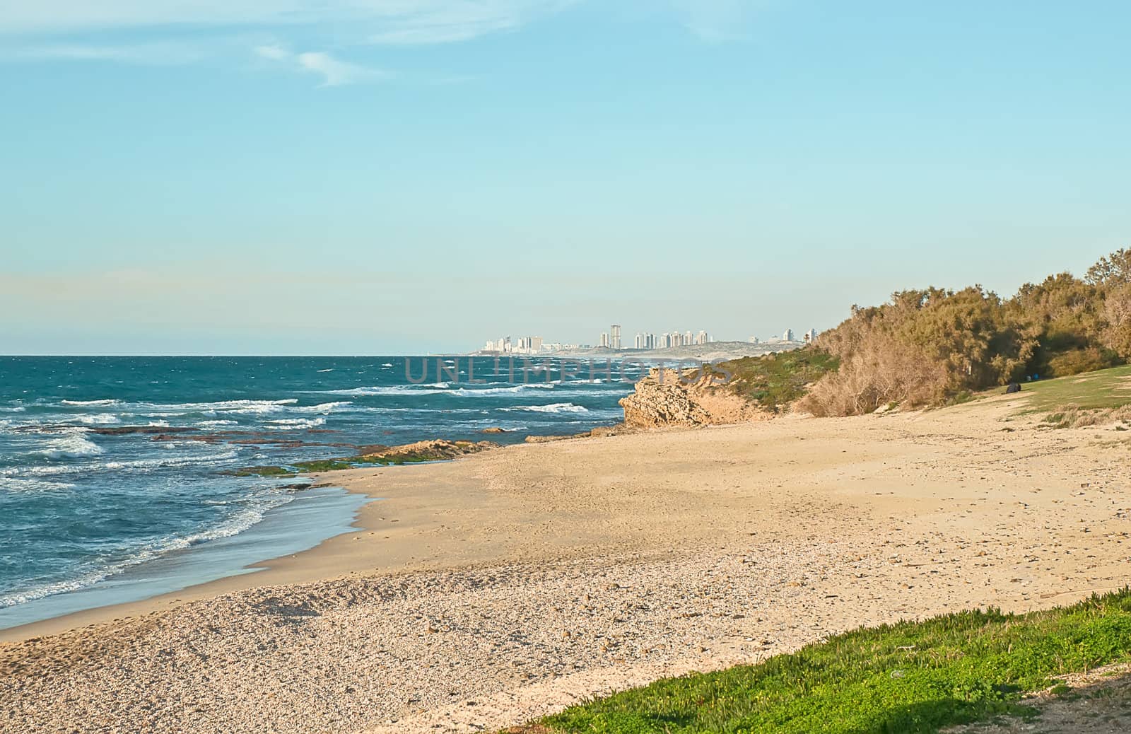 View of a beach, Israel . by LarisaP