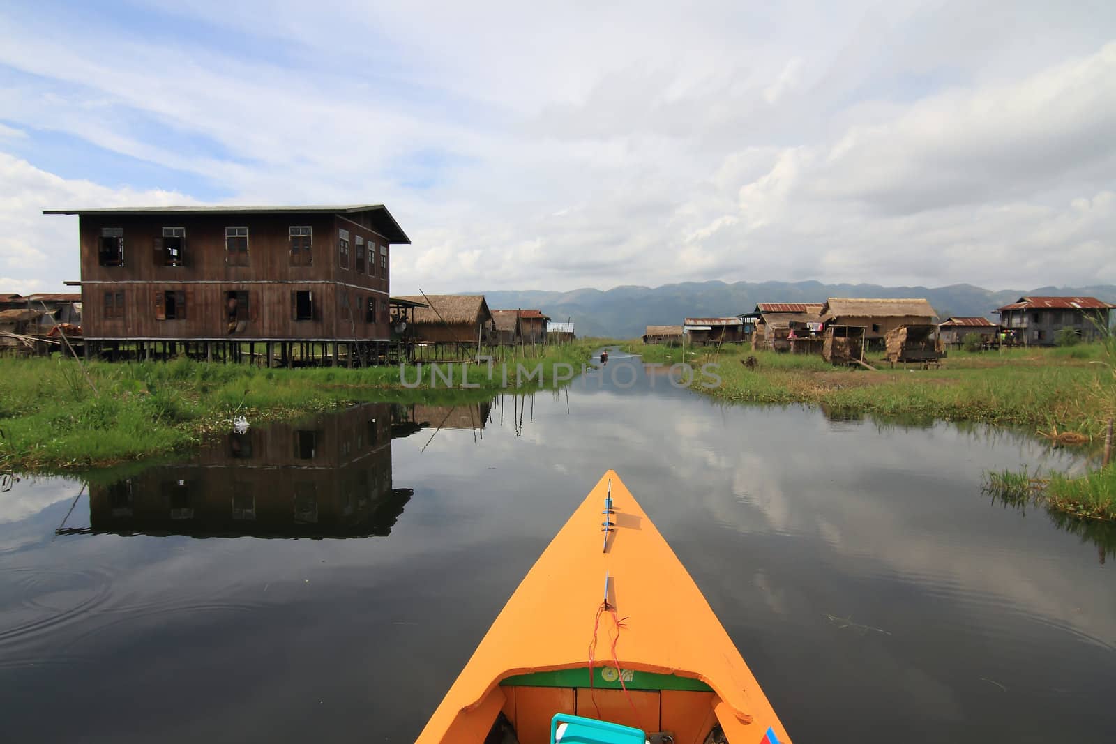 Houses at Inle lake, Myanmar