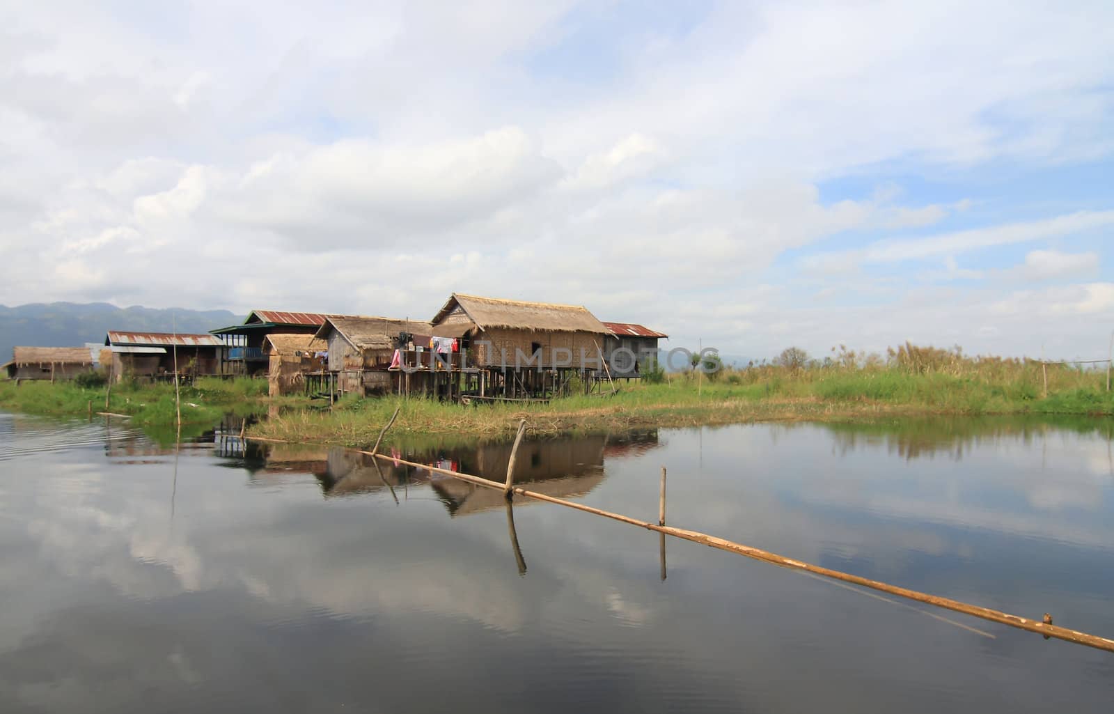 Houses at Inle lake, Myanmar by rufous