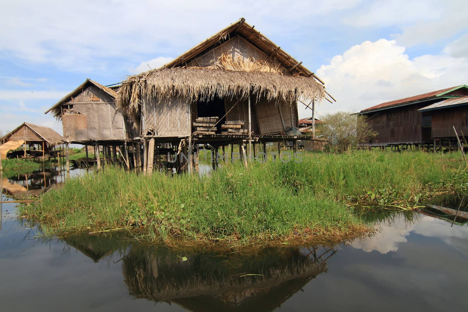 Houses at Inle lake, Myanmar