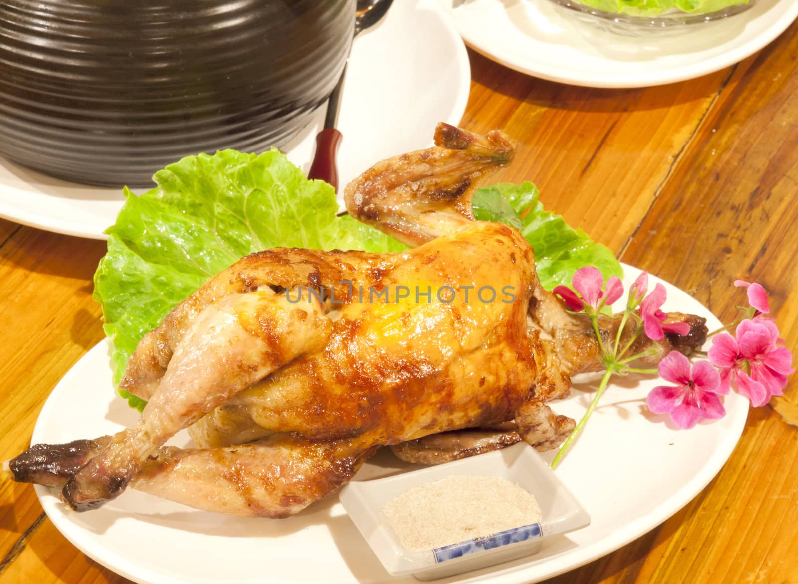 A Whole Roasted Chicken in Taiwanese styled.