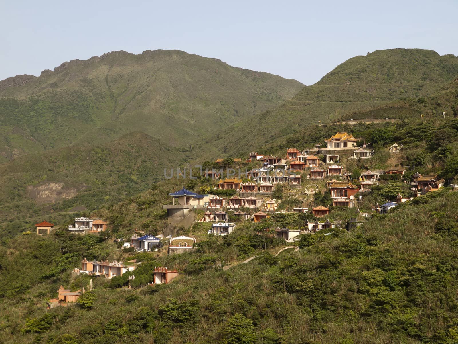 Hill of cemetery in Taiwan