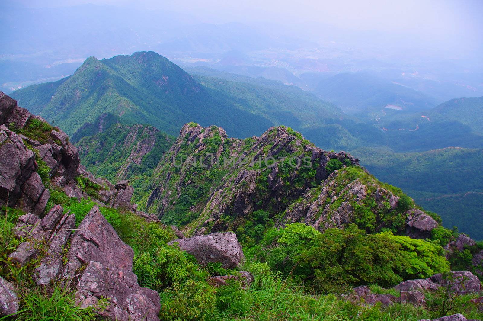 High mountain with great rocks at south china