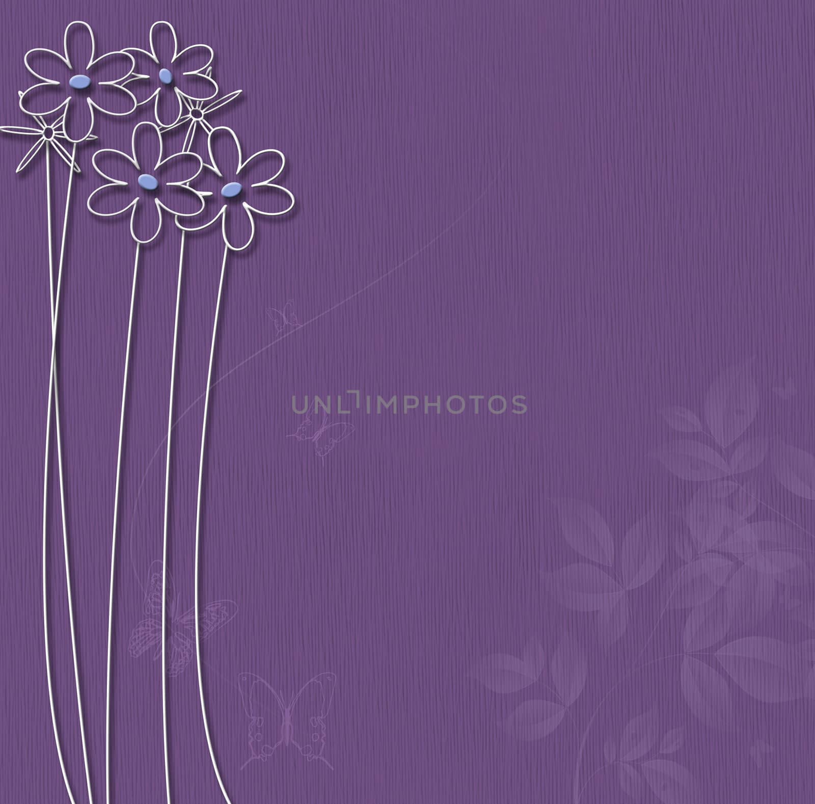 Purple background with white flowers  by vitanovski