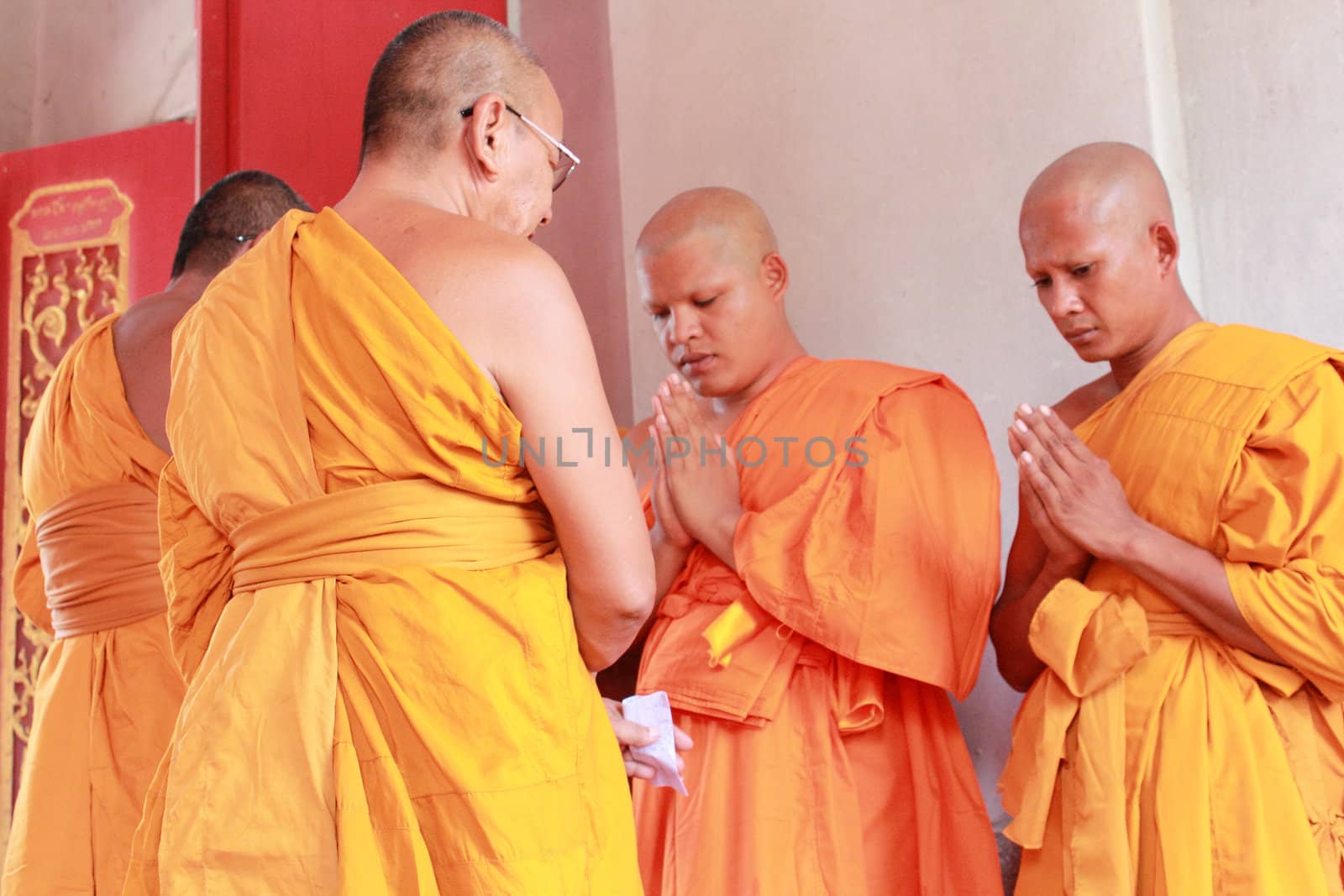 NAKON SI THAMMARAT, THAILAND - NOVEMBER 17 : Clergy Conference in the newly Buddhist ordination ceremony on November 17, 2012 in Nakon Si Thammarat, Thailand.