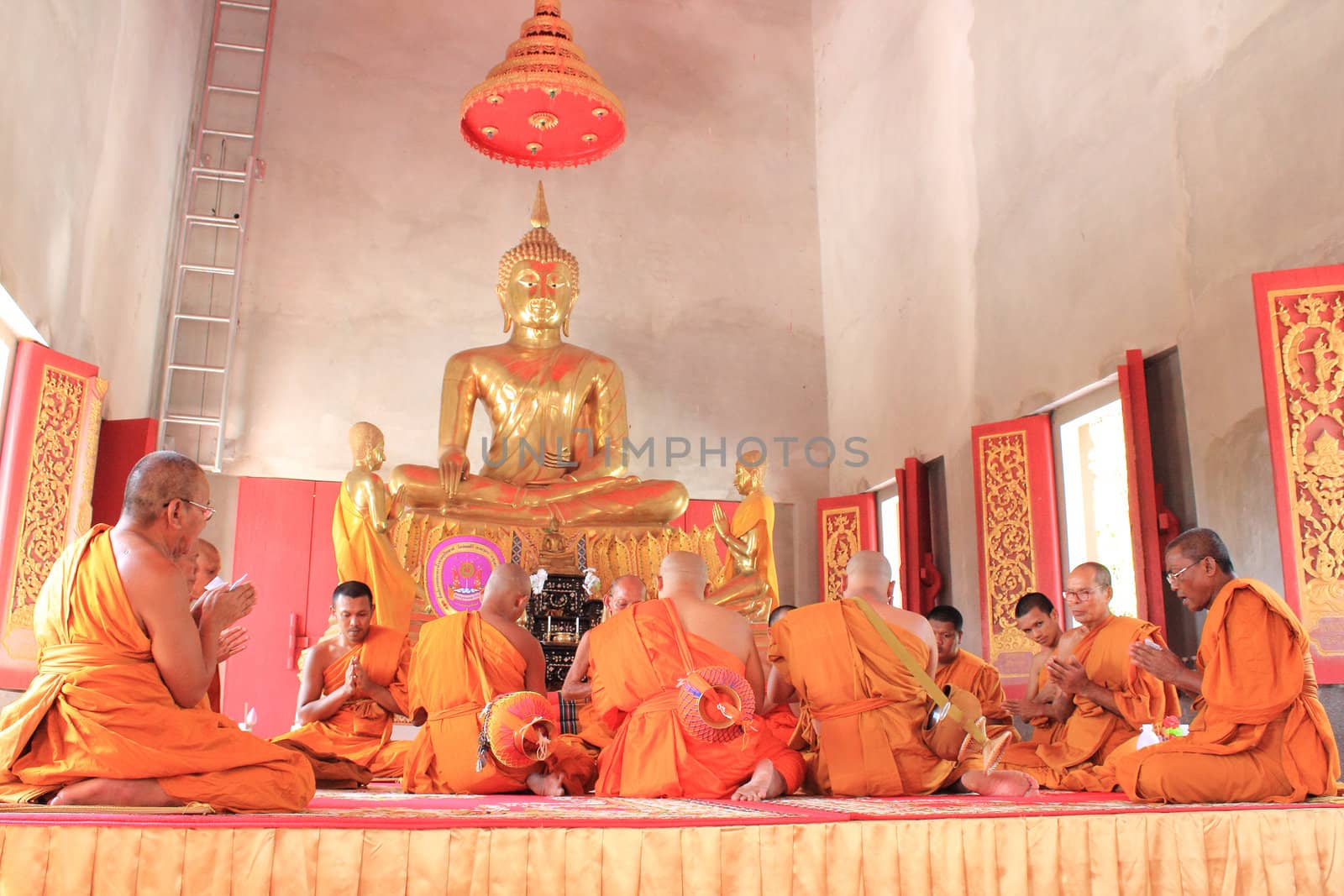 NAKON SI THAMMARAT, THAILAND - NOVEMBER 17 : Clergy Conference in the newly Buddhist ordination ceremony on November 17, 2012 in Nakon Si Thammarat, Thailand.