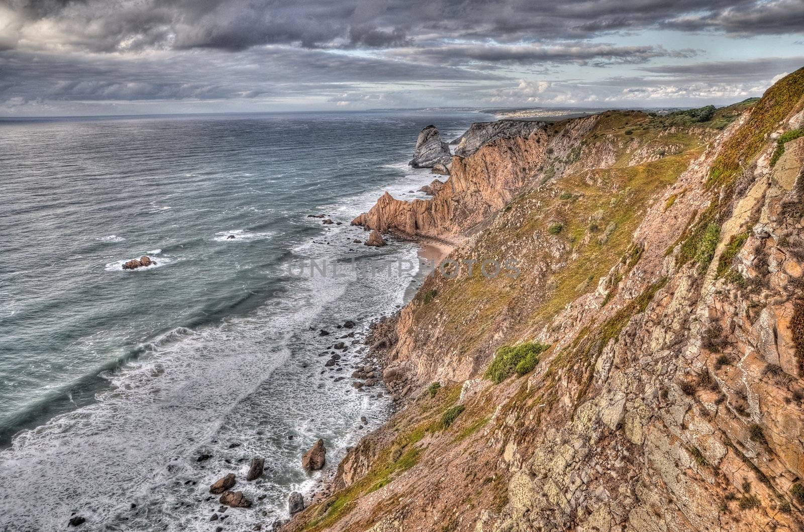 Rock cliffs by the sea (Portugal) by anderm