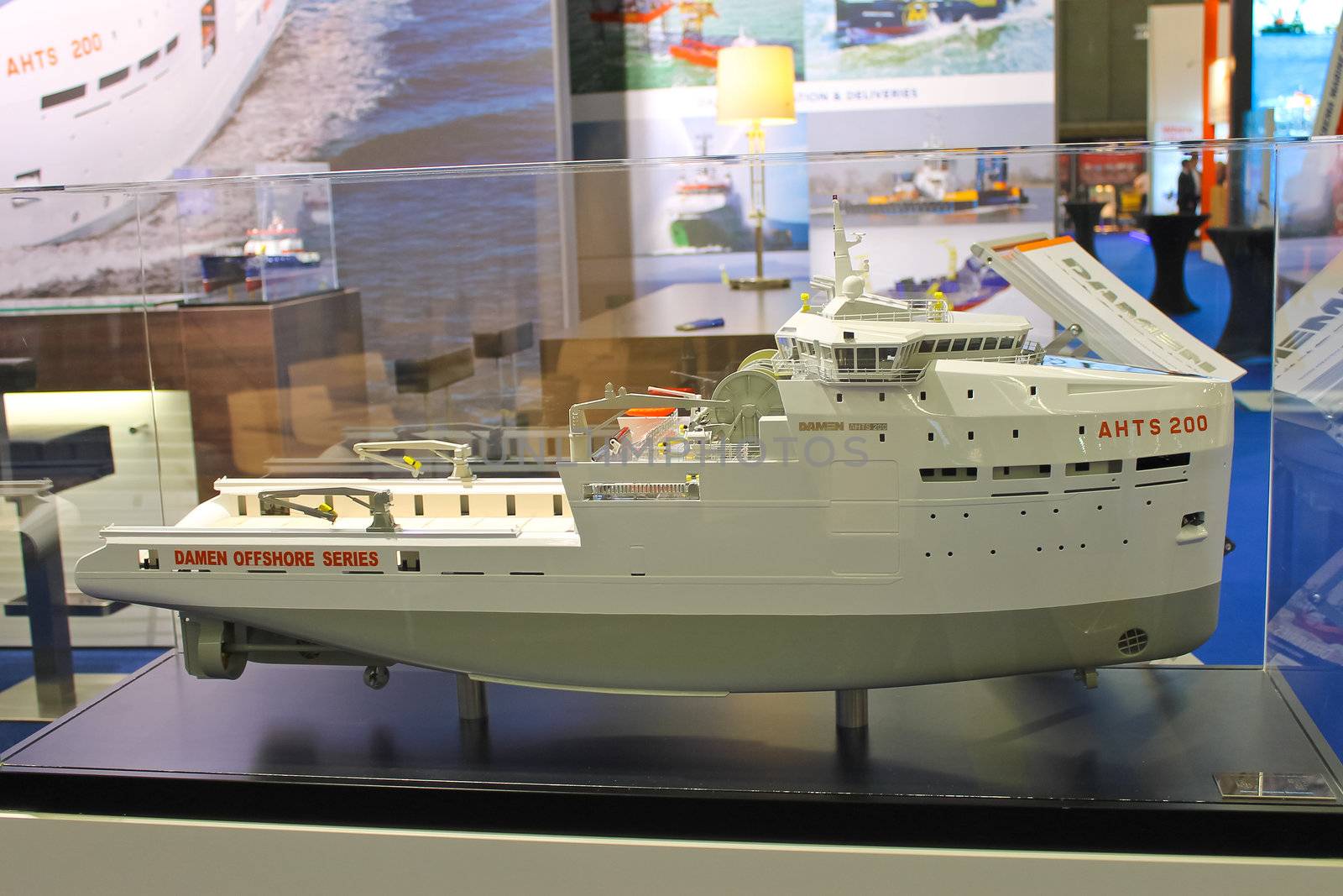 Stand shipbuilding company Damen at the exhibition Offshore Energy 2012. Netherlands