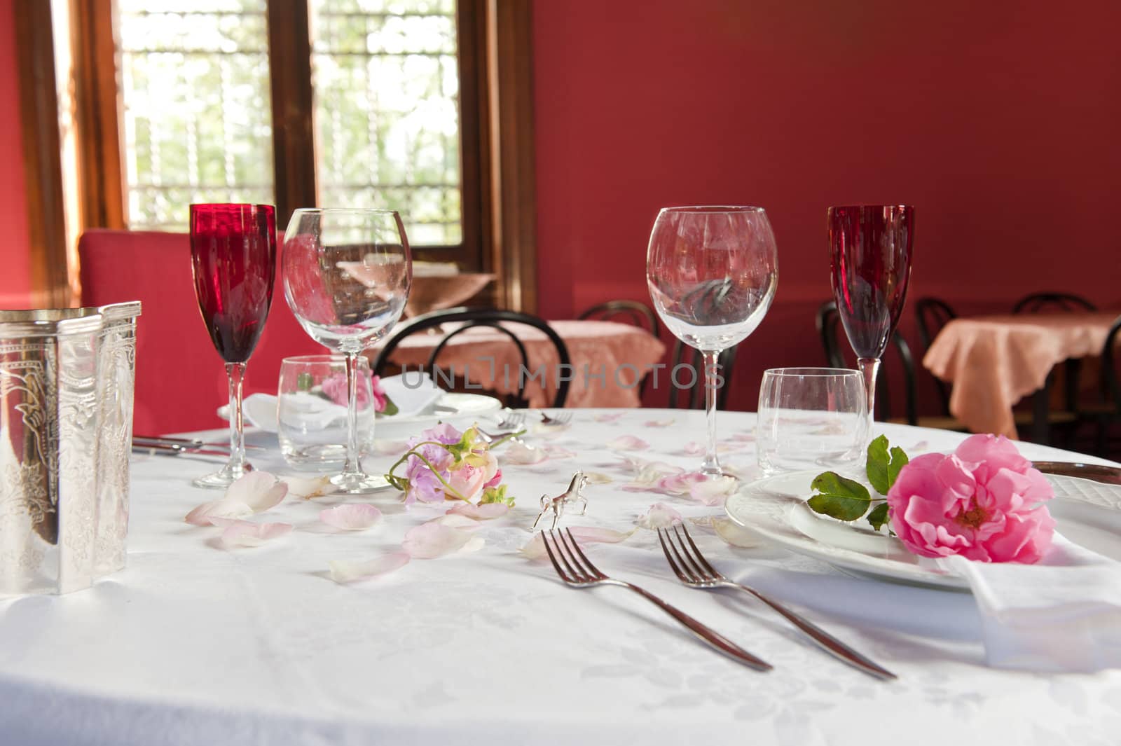 a table set for two spouses