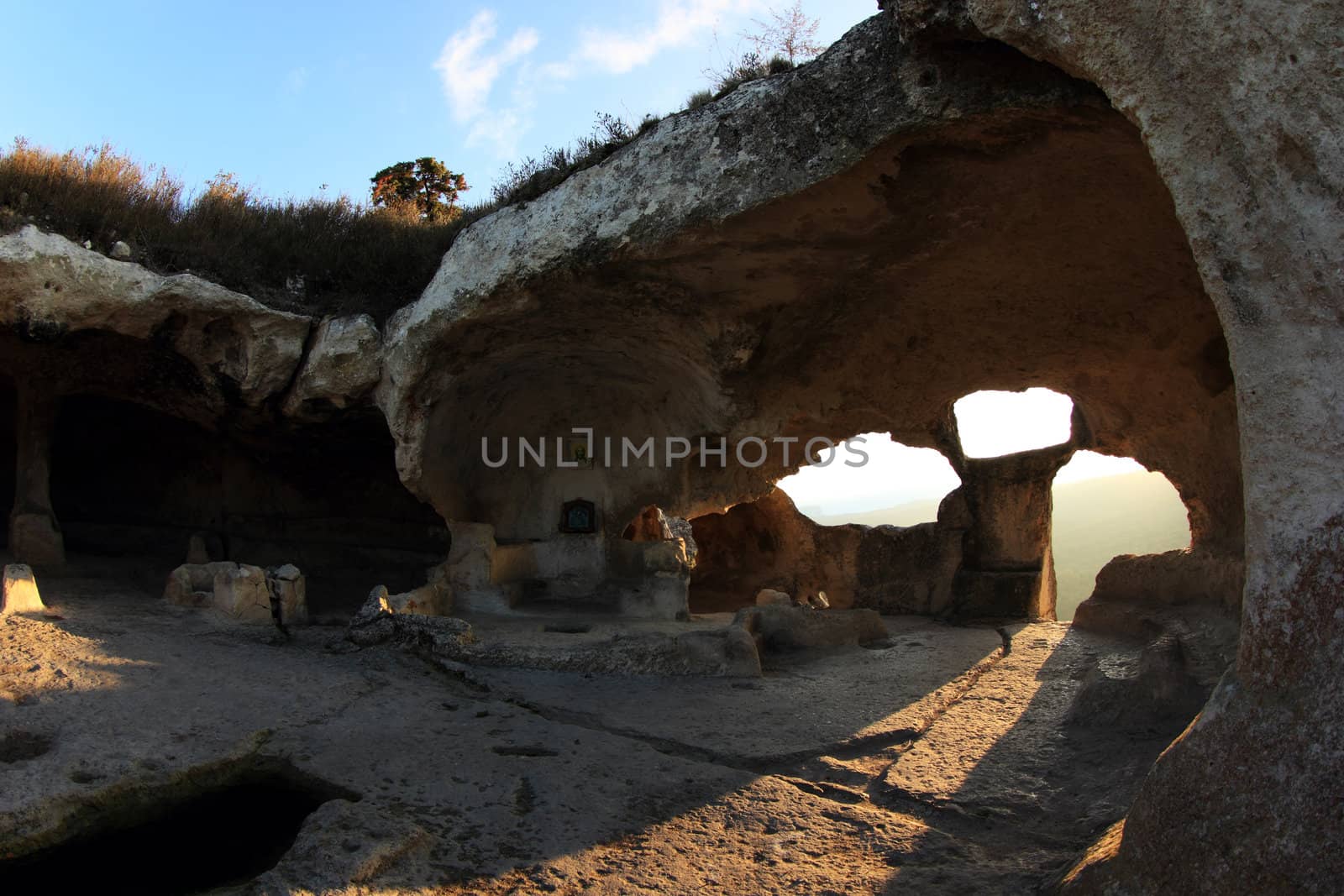 Mountain. Cave city Eski-Kermen, Crimea, Ukraine VI-XIV centuries
