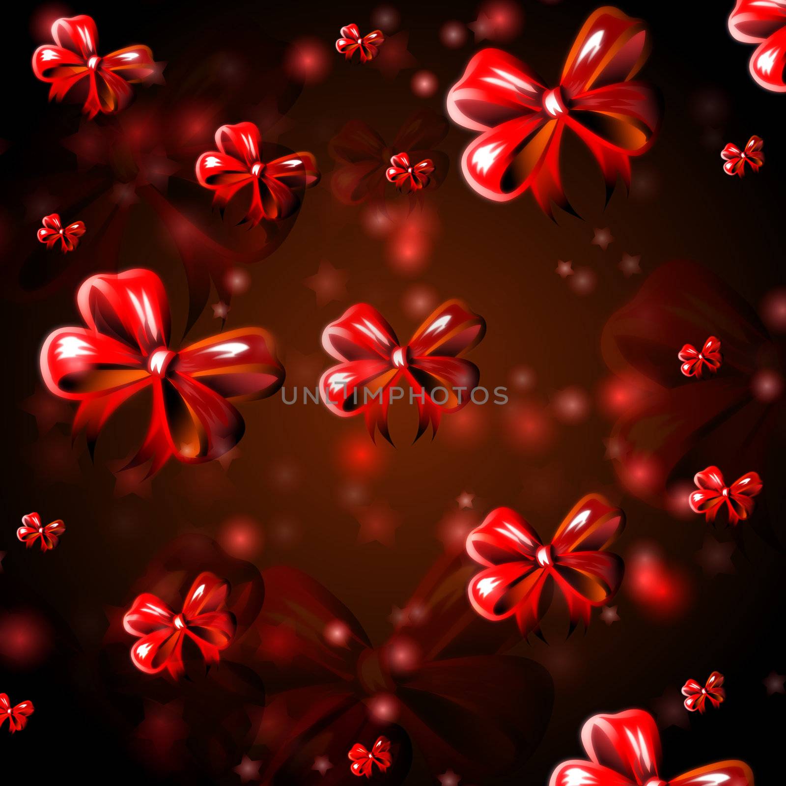 abstract background with red ribbons by marinini