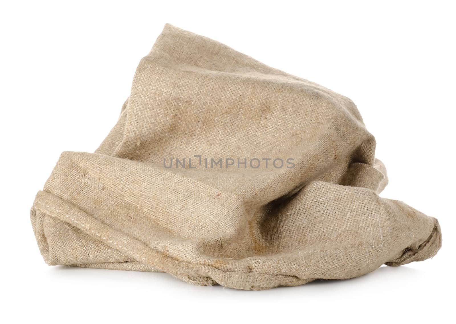 Burlap sack isolated on a white background