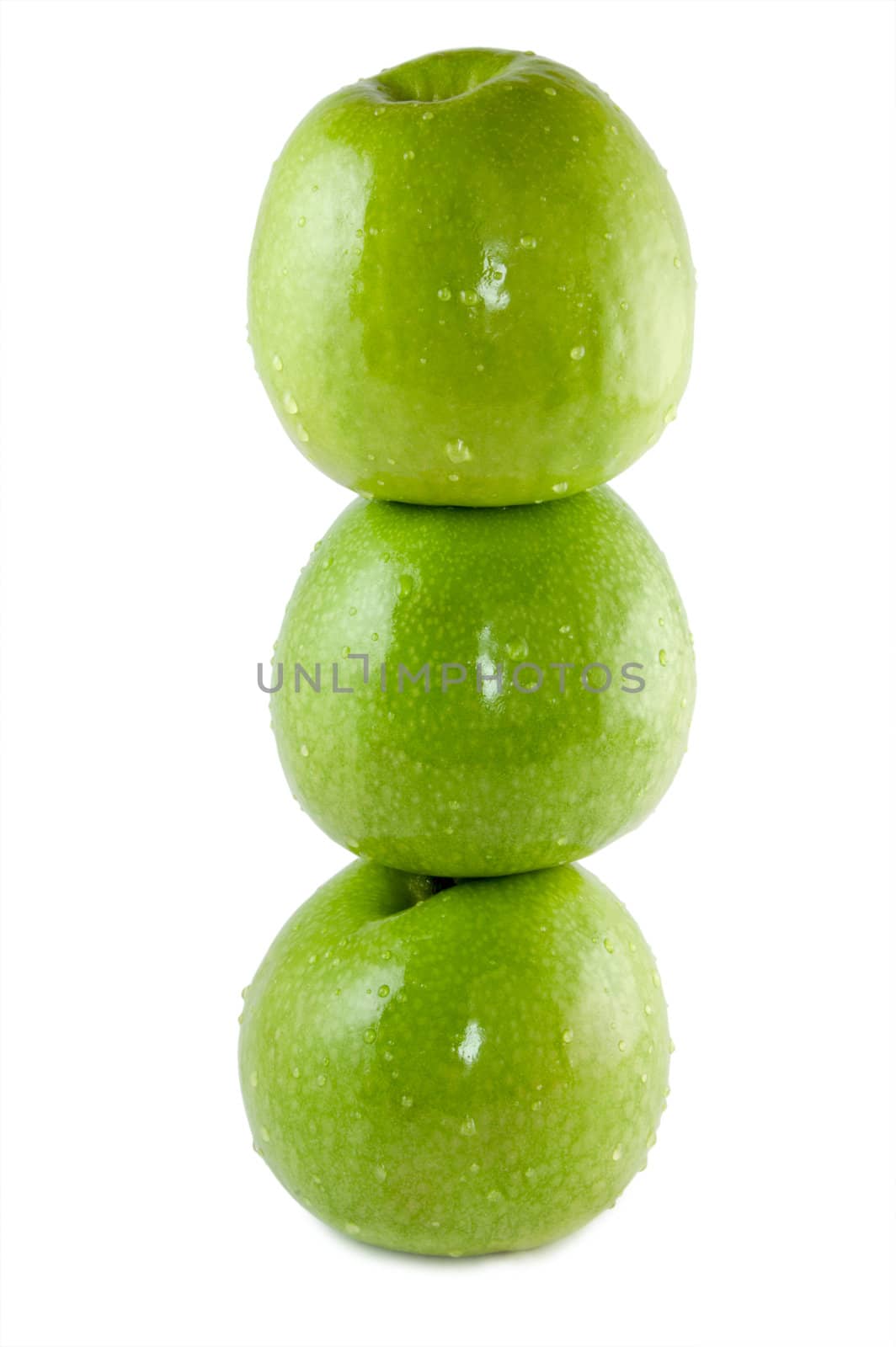 Three green apples by Givaga