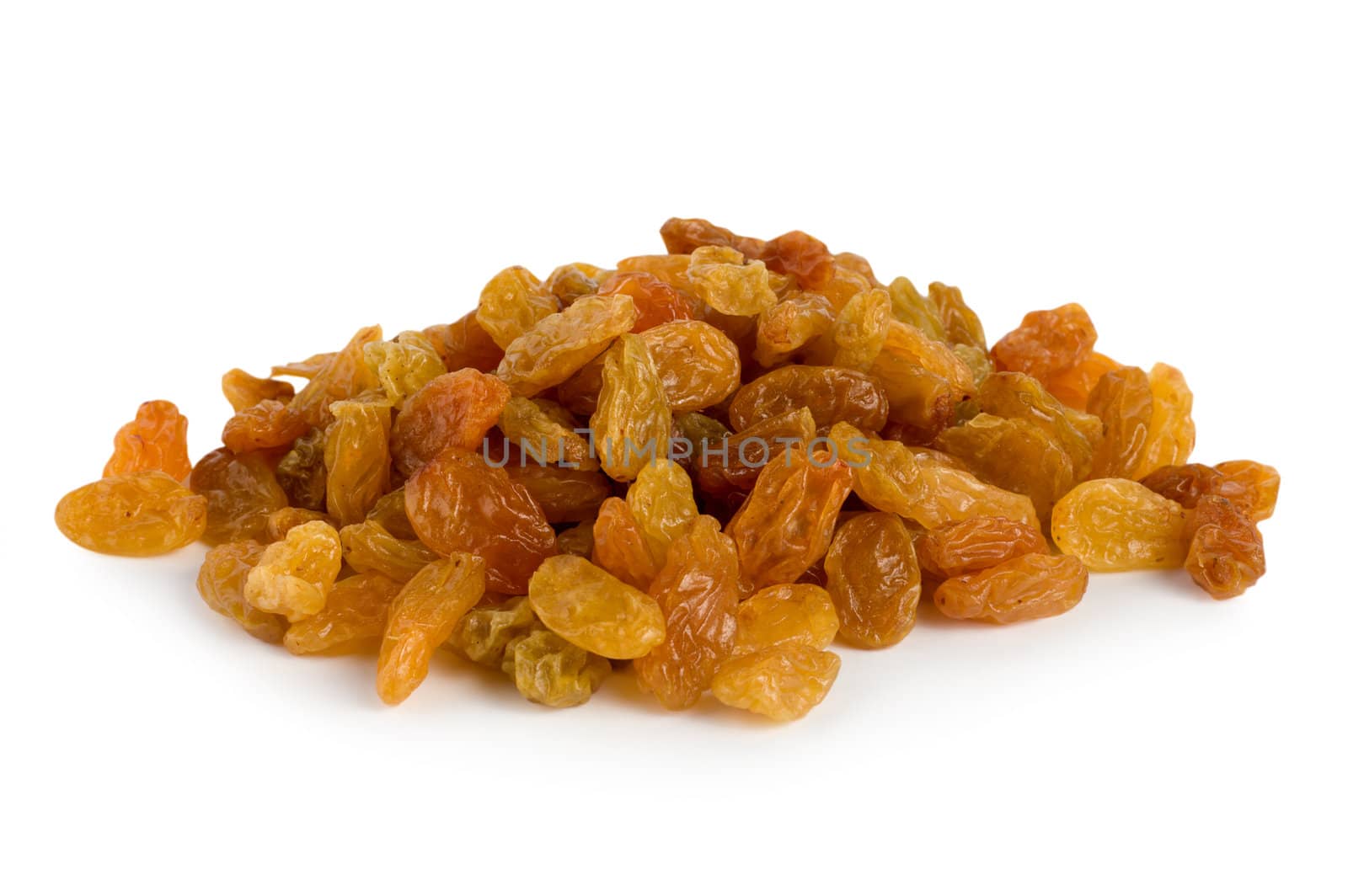 Raisins isolated on a white background