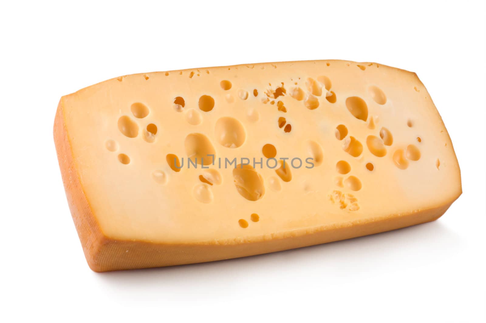 Dutch cheese isolated on white background