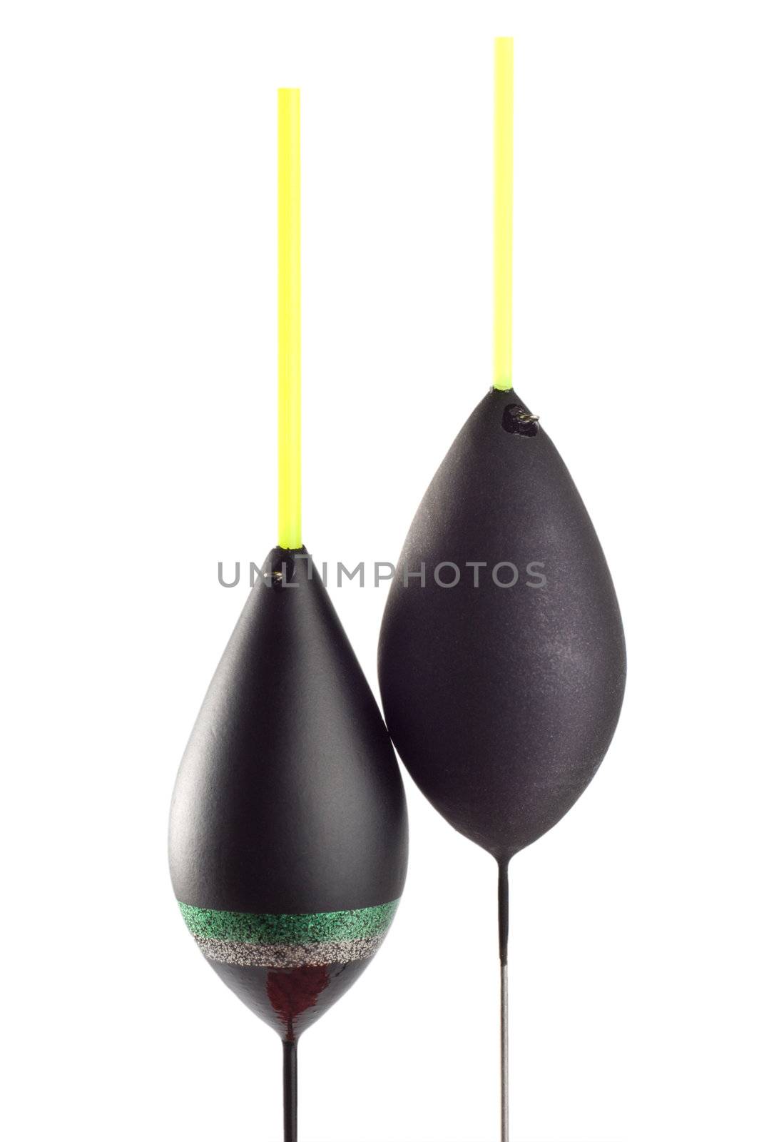 Fishing floats isolated on a white background