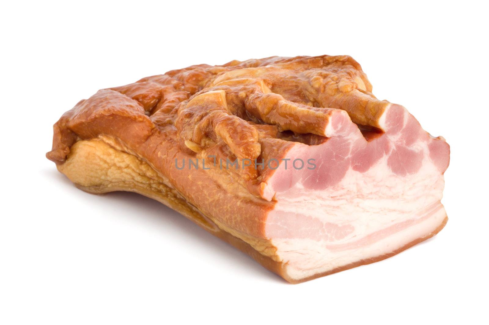 Meat with fat isolated on a white background
