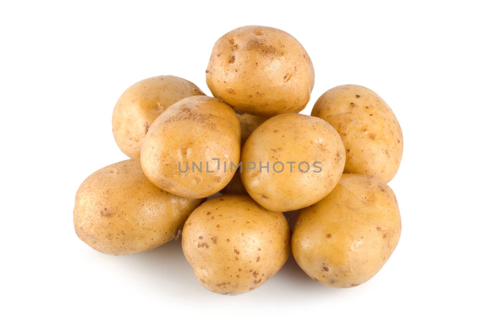 Potatoes on a white by Givaga
