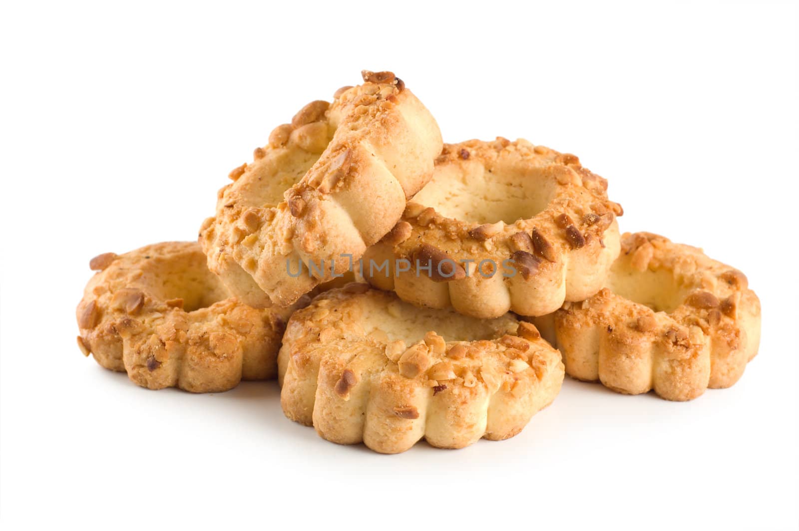 Sweet cookies isolated on a white background 