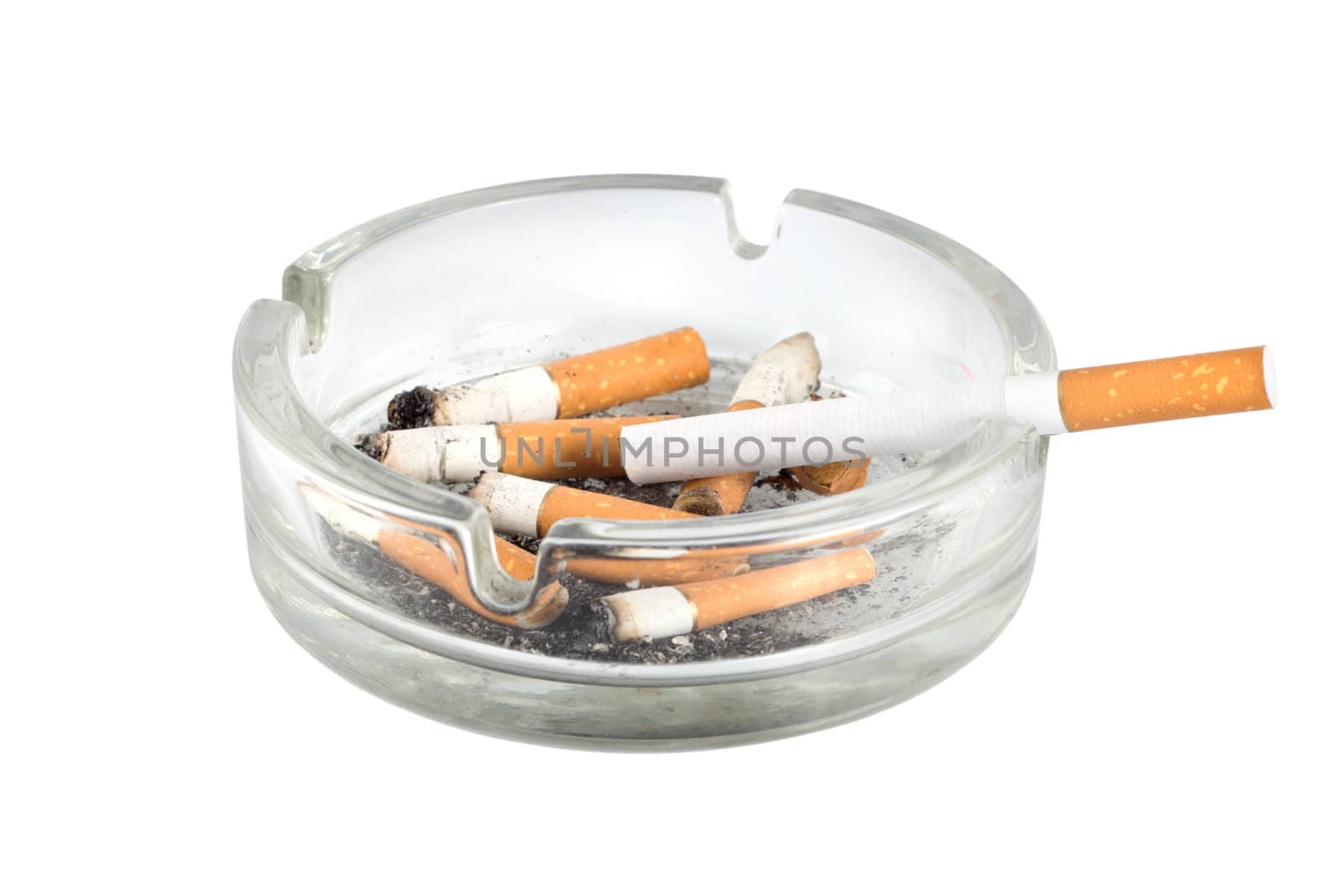 Ashtray and cigarettes close-up by Givaga