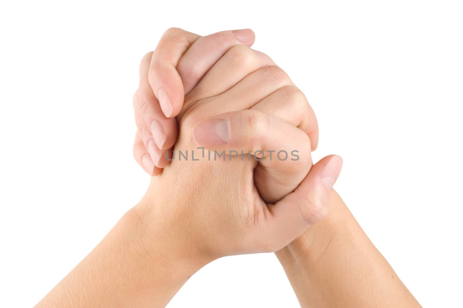 Hands isolated on white background