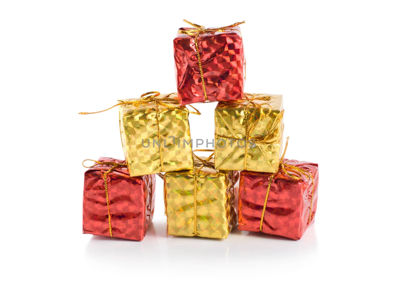 Colorful gift boxes isolated by Givaga