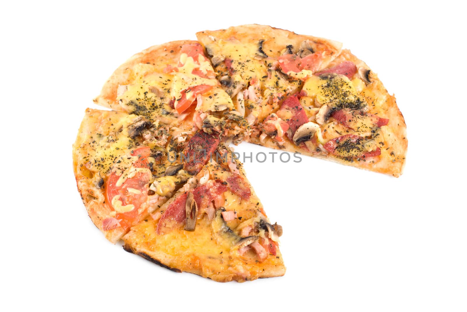 Pizza isolated on a white background