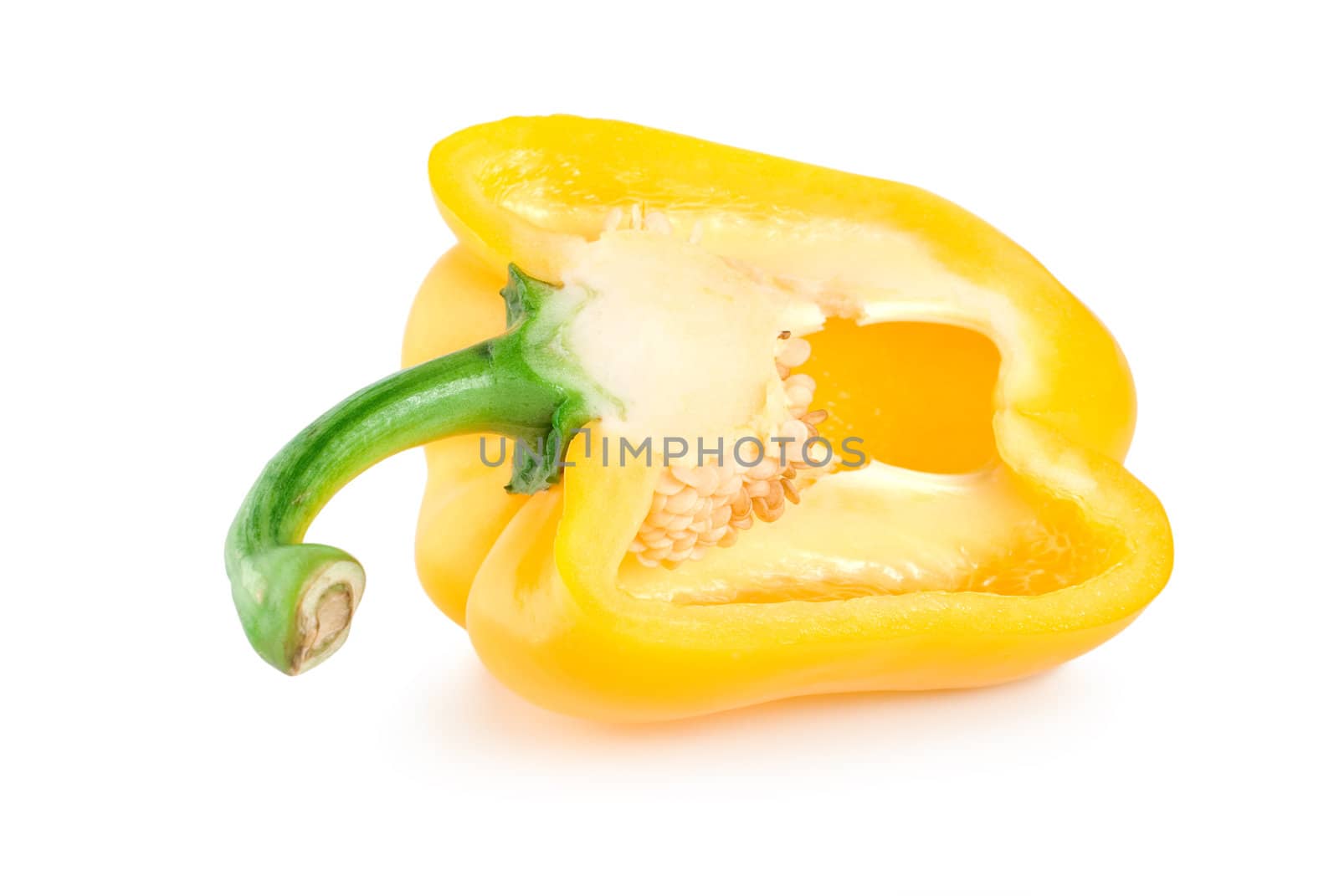 Cutting the yellow pepper by Givaga