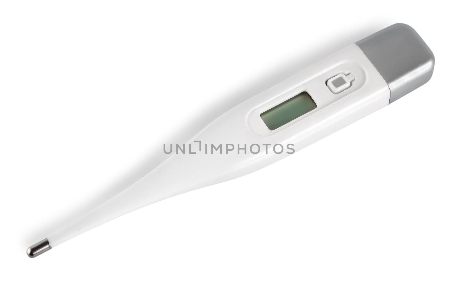 Health care objects, digital thermometer Isolated on white background (Path)