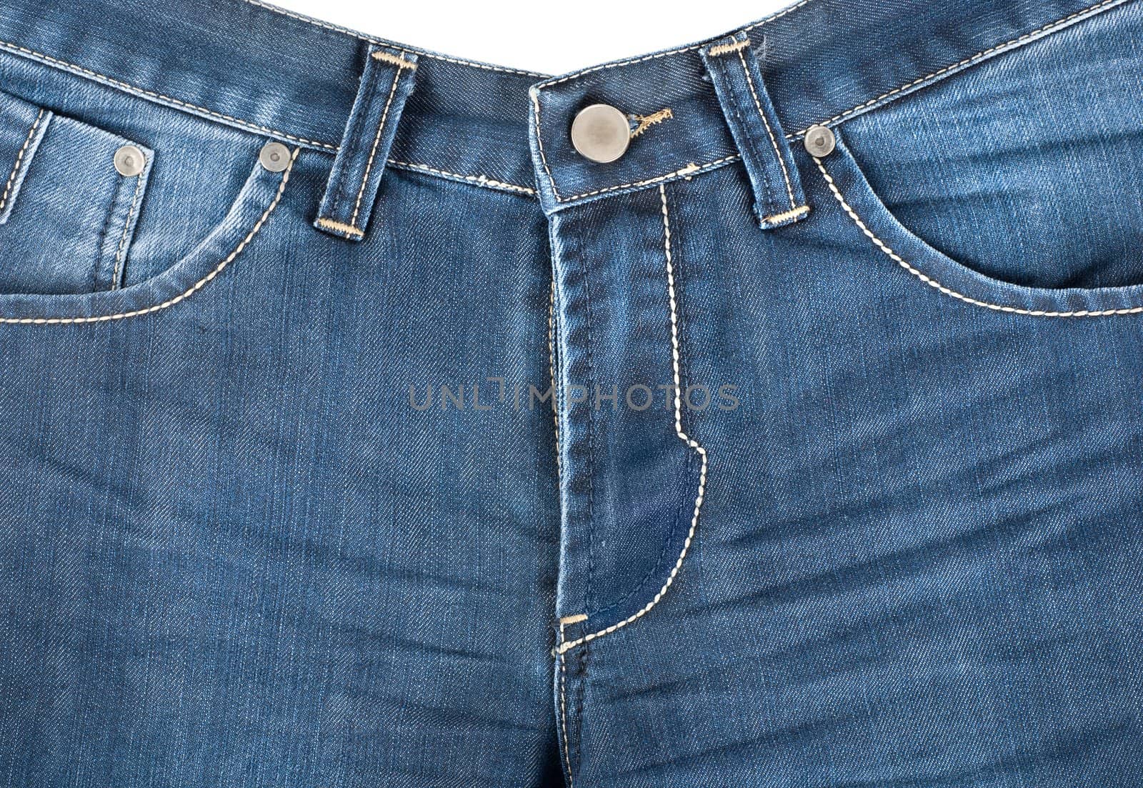 Texture background of blue jeans and pockets