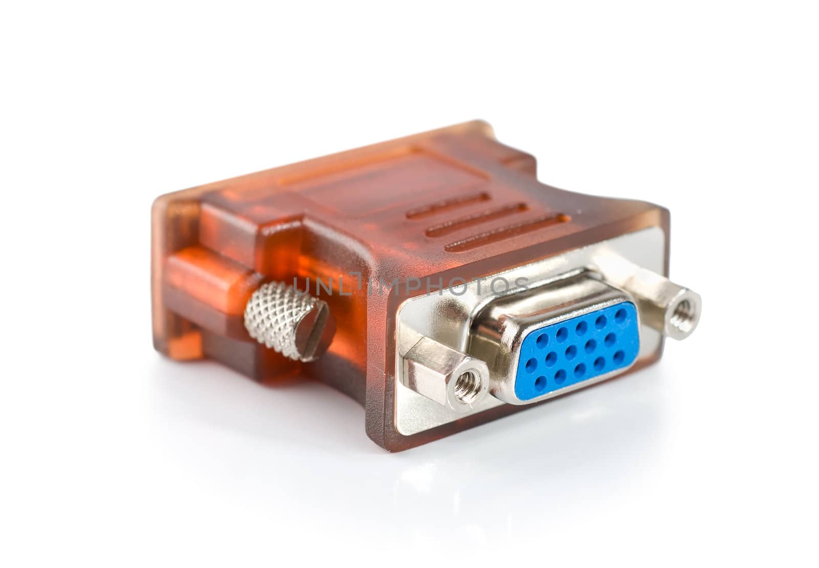 Monitor connector isolated on a white background
