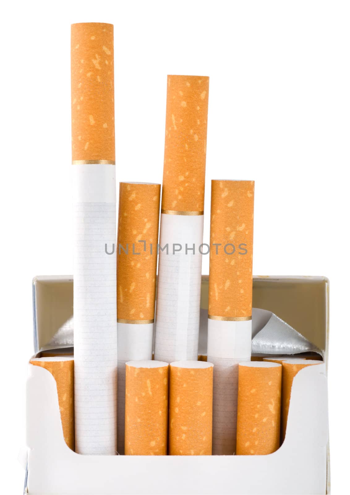 A pack of cigarettes isolated on a white background (Path)