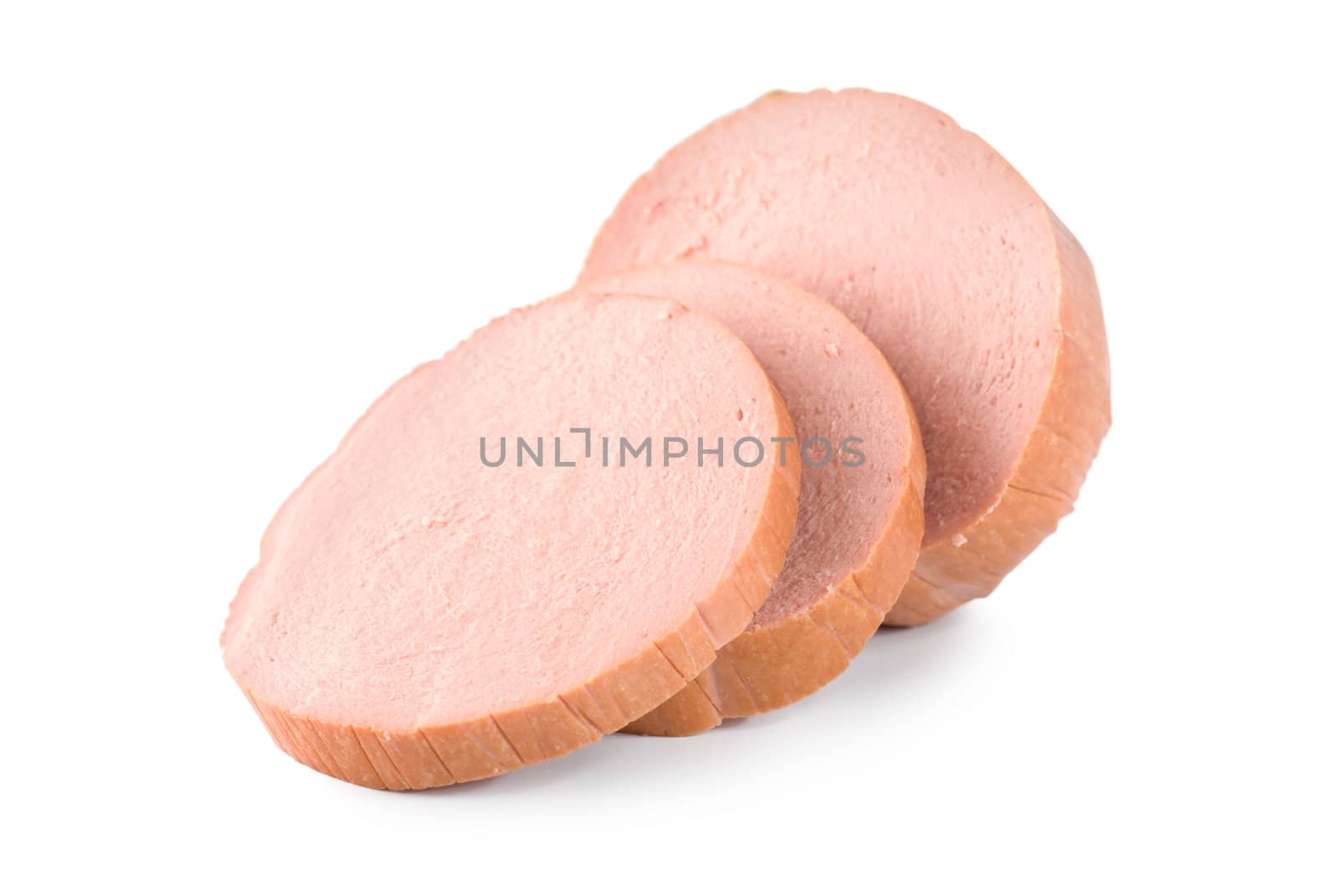 Pork sausage isolated on a white background