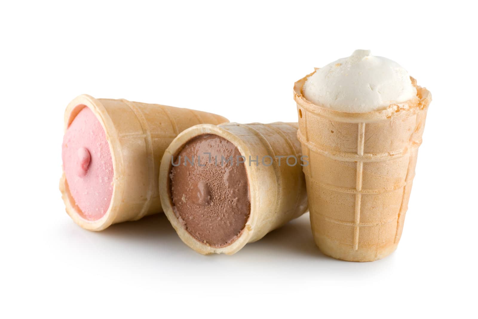 Three ice cream Isolated by Givaga