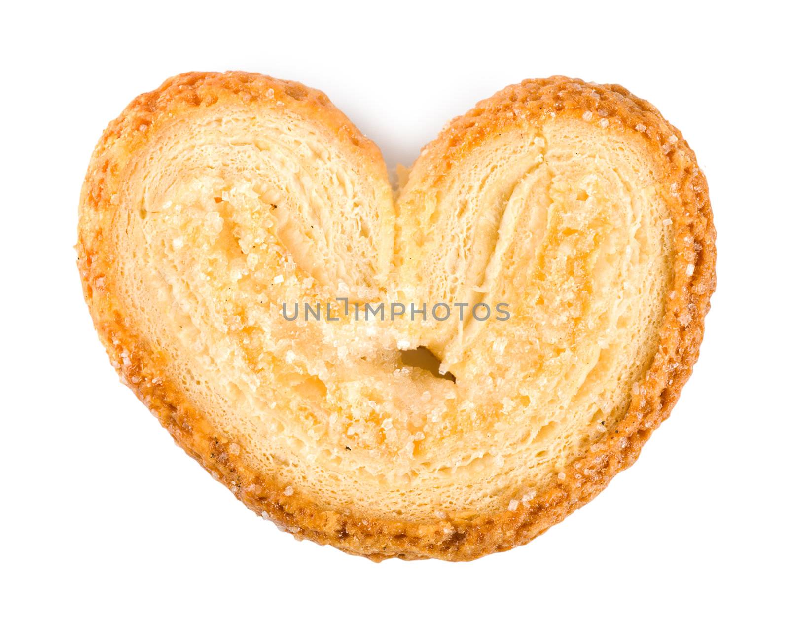 Cookies heart isolated on a white background