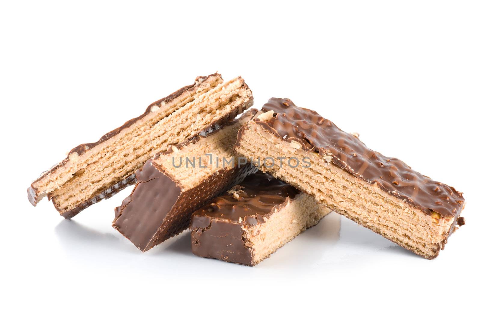 Chocolate bar isolated on a white background