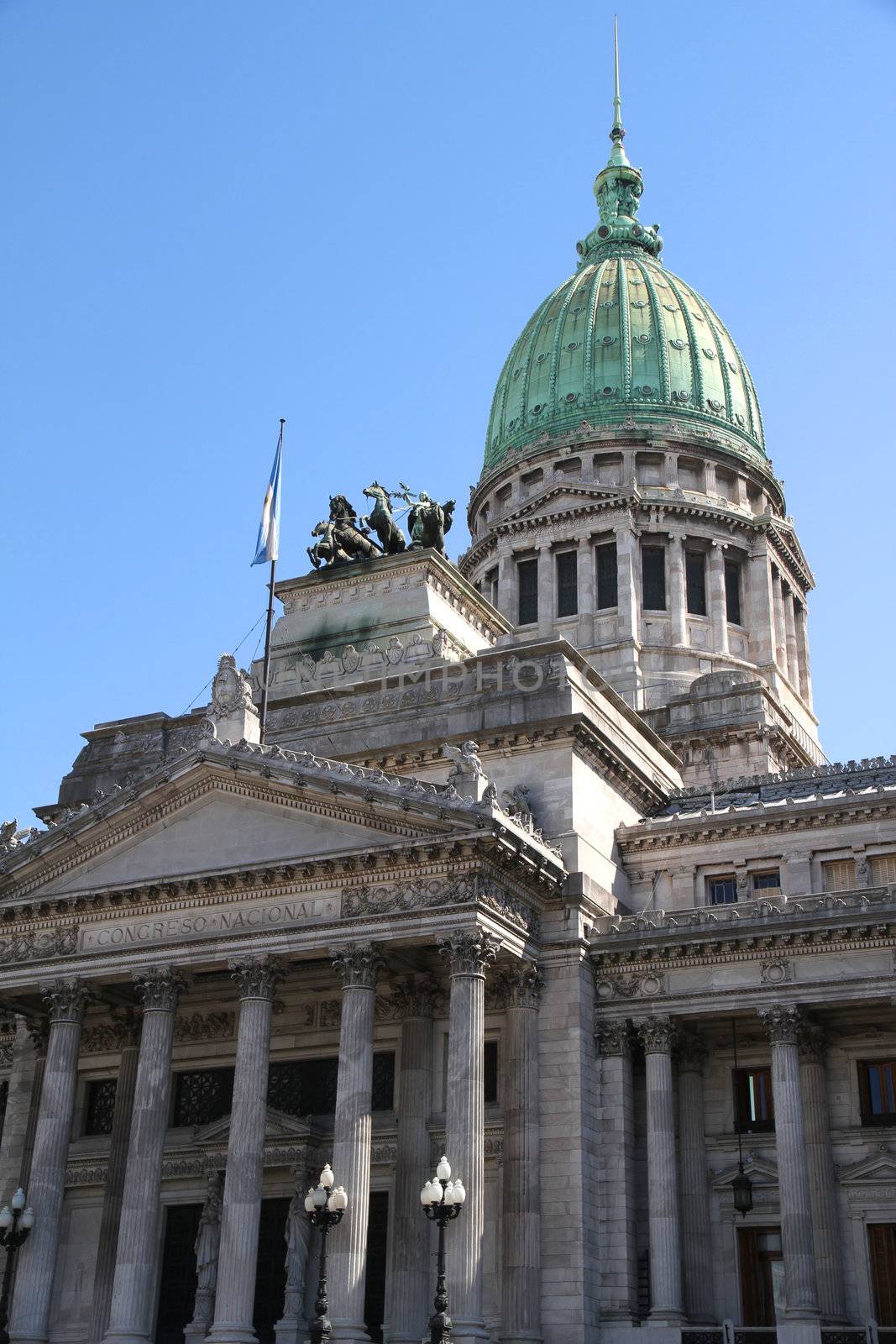 The Congress building in Buenos Aires, Argentina.