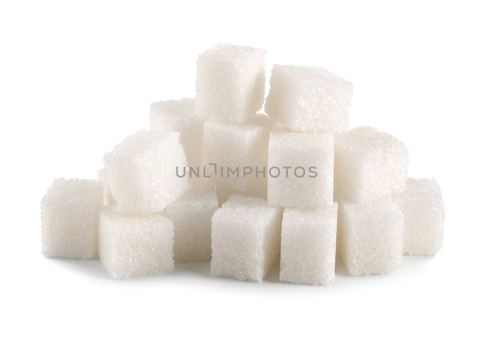 Sugar cube isolated on a white background