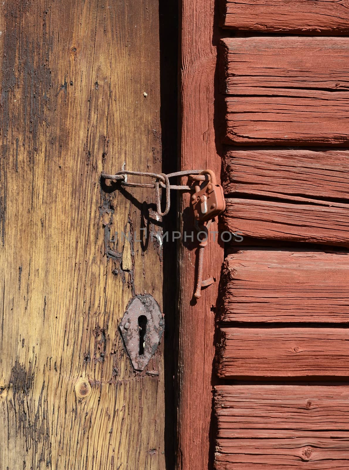 An old lock on a farm in Sweden