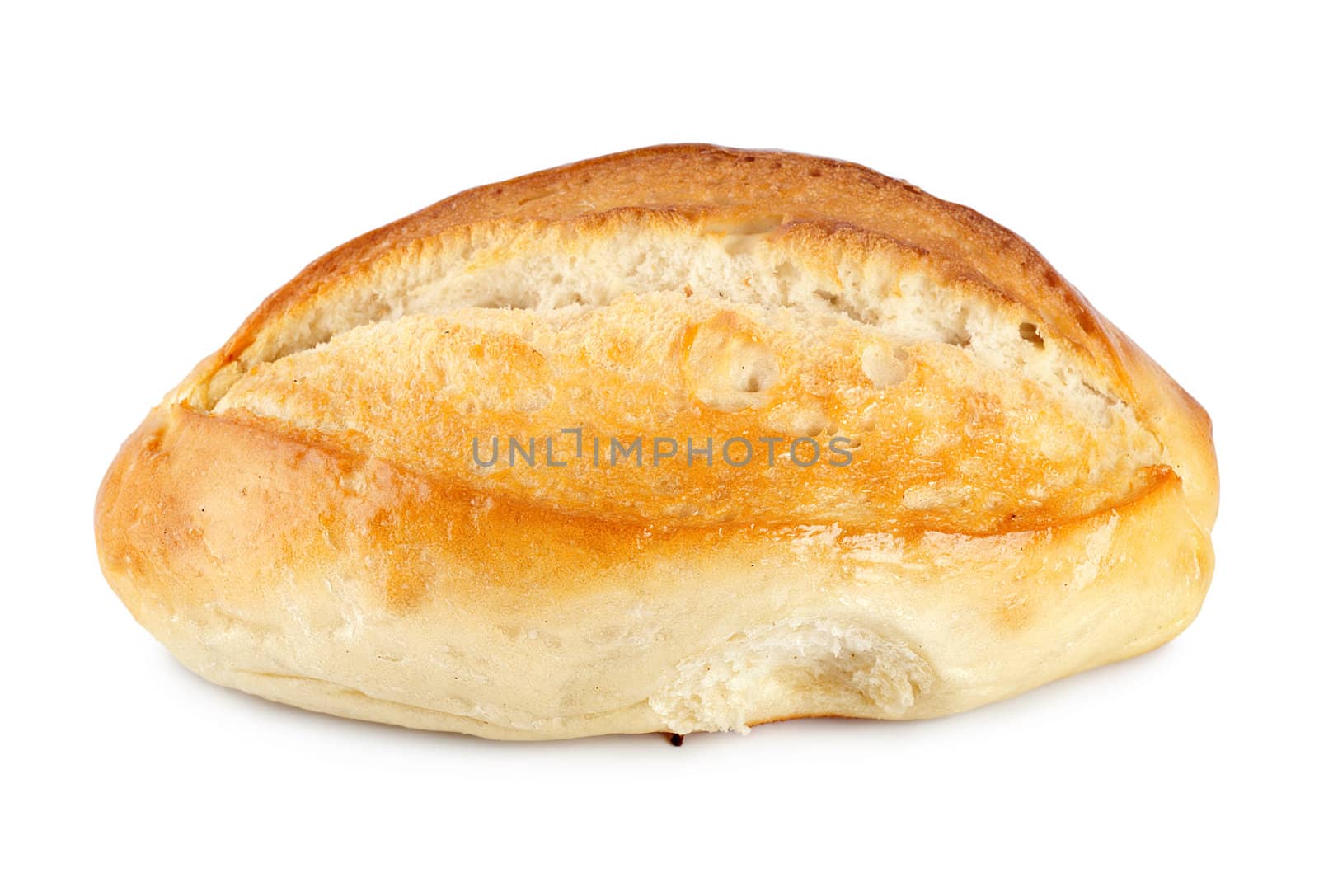 Fresh bun isolated on a white background