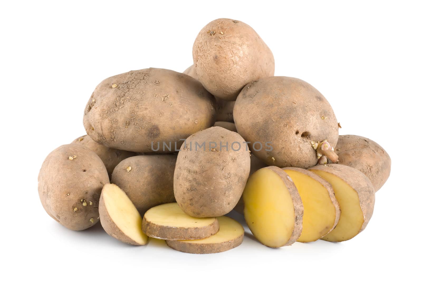 Pile of potatoes isolated by Givaga