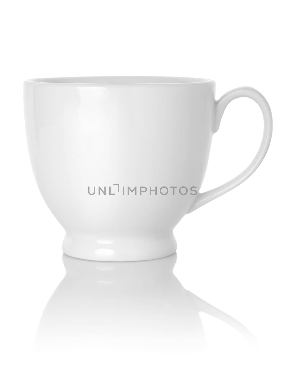 Tea cup isolated on white background. Path