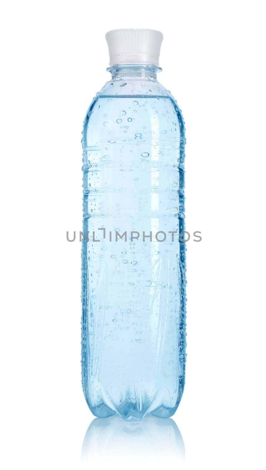 Plastic bottle of water isolated on a white background. Clipping path
