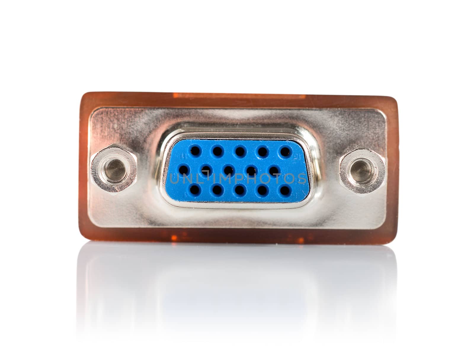 Monitor connector isolated on a white background